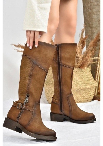 Fox Shoes Vizon Günlük Kadın Çizme C674270109