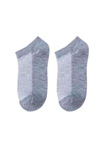 Worthy Socks 12'li Erkek Pamuklu Yıkamalı Gri Sneakers Görünmez Çorap