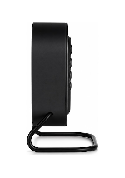 Valkyrie Dijital Led Siyah Masa Saati Alarm Beyaz Derece 3 Kademe Işık, Usb Destekli Modern Gece Lambalı Saat