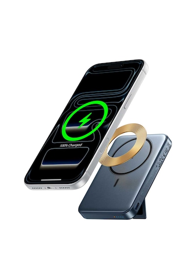 Vention 10000mah 45w Qi2.2 Magsafe Uyumlu Powerbank Katlanabilir Stantlı Ve Hızlı Şarjlı Yıldız Grisi Gri