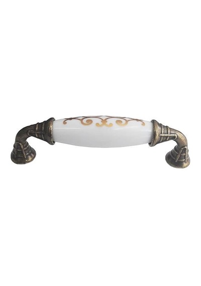 Mey İthalat Klasik Silindir Kulp Antik Sarı 96 Mm
