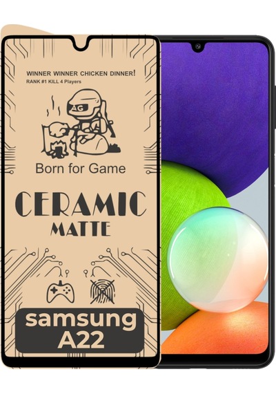 Samsung Uyumlu Galaxy A22 Ekran Koruyucu Mat Seramik Nano Ekran Koruyucu