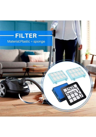Philips Powerpro Compact Fc9331 Fc9332 Fc8010 Elektrikli Süpürge İçin 2'li Filtre Seti