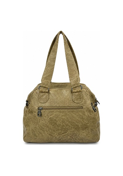 Sanmorris Kadın Suni Deri Geniş Hacimli Omuz Ve Çapraz Çanta Sı-11 Beige