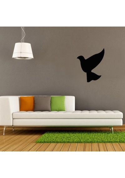 Kuş Folyo Sticker Derstv927 40cm Uzunluk Siyah