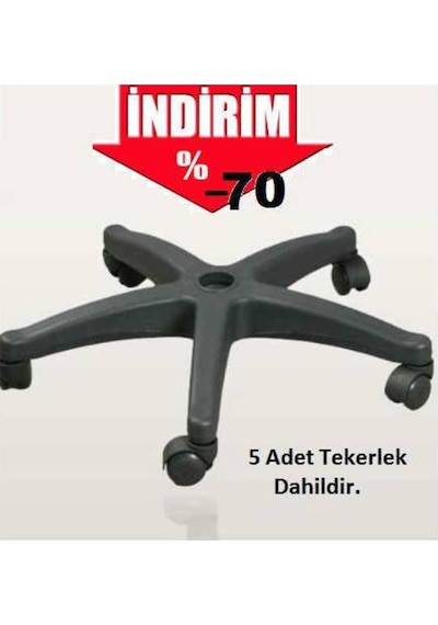Depolife Yıldız Ayak Bilgisayar Koltuğu Ayağı Tekerlekli