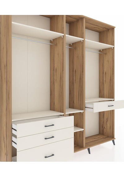 Hyperion Dolap 7 Raflı 4 Çekmeceli 3 Askılı 220x44x243 Çam-aytaşı/aytaşı Çok Renkli Hyperion Dolap 7 Raflı 4 Çekmeceli 3 Askılı 220x44x243 Çam-aytaşı/aytaşı Çok Renkli