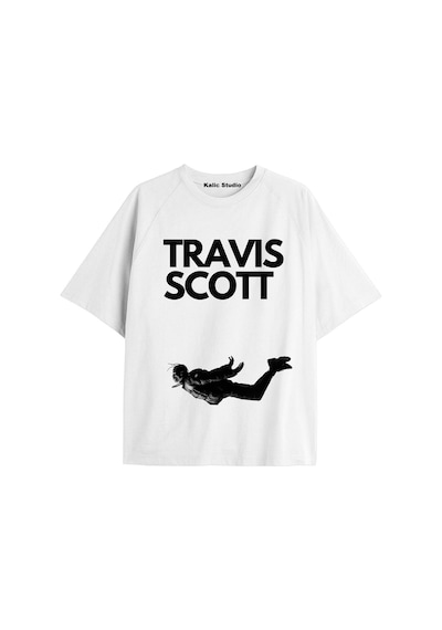 Kalic Studio Unisex Travis Scott Astroworld Tshirt Beyaz-30