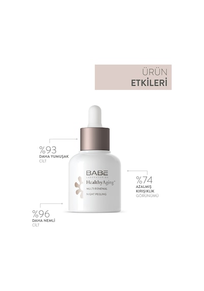 Babe Healthyaging+ Multi Renewal Night Peeling Serum 30ml - Peeling Etkili Serum