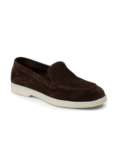Deery Kadın Hakiki Süet Kahverengi Loafer Ayakkabı - 02039zkhvc01