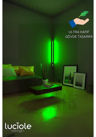 Led Abajur Aplik Gece Lambası Rgb Lambader 16 Renkli Uzaktan Kumandalı Işık 4 Animasyonlu Dipsiz100d