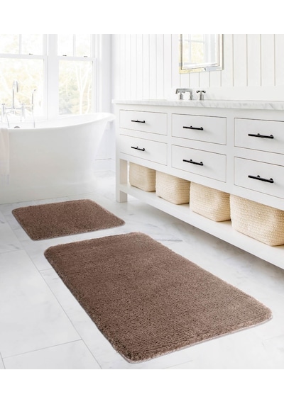 Koza Home Koza Home Segura Peluş Vizon Kaydırmaz Taban Banyo Paspası Vizon