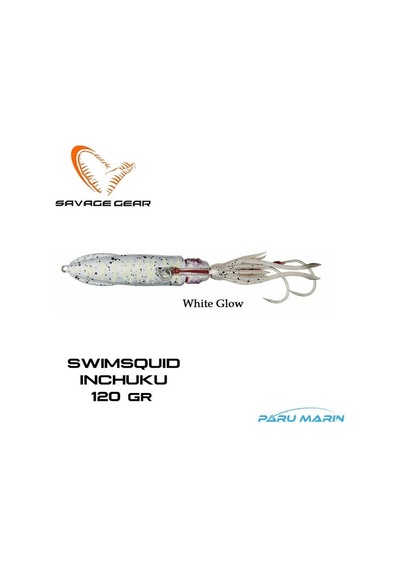 Savage Gear Swimsquid İnchuku 120 Gr. White Glow