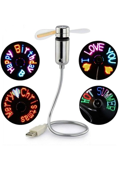 Programlanabilir Led Mesaj Gösteren Usb Mini Fan