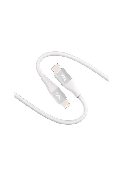 Bix BXSC1CL 60 W Type-C Lightning Silikon Şarj Data Kablosu Beyaz
