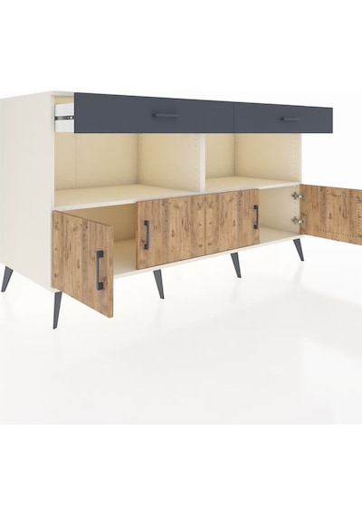 Kronos Konsol 2 Raflı 2 Çekmeceli 4 Kapaklı 176x59x99 Aytaşı-çam/ Aytaşı-çam/antrasit Kronos Konsol 2 Raflı 2 Çekmeceli 4 Kapaklı 176x59x99 Aytaşı-çam/ Aytaşı-çam/antrasit