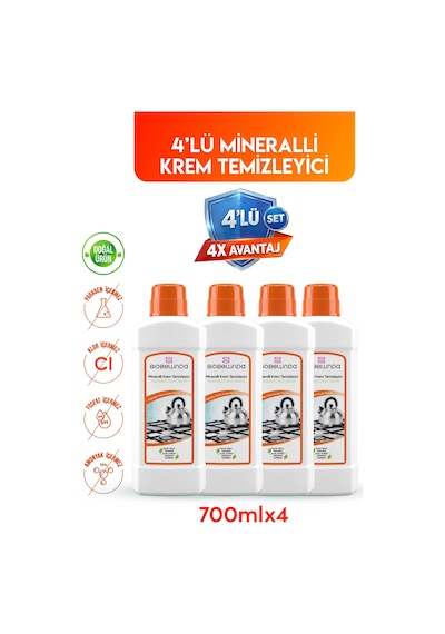 Mineralli Krem Temizleyici 4 Adet 700ml 1050gr 4'lü Set Diğer
