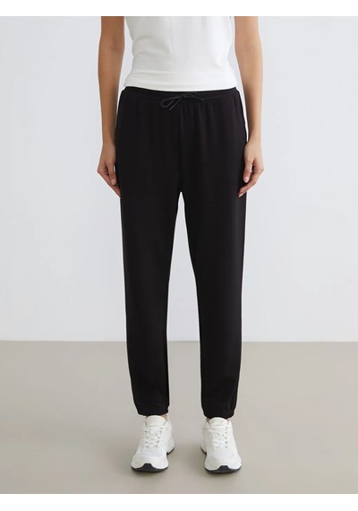 Lc Waikiki Siyah Soft Touch Kadın Jogger Eşofman Altı
