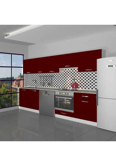 Decoraktiv Elite 280 Ankastre Fırın Modüllü Mdf Hazır Mutfak Dolabı - Tezgah Dahil - Bordo Decoraktiv Elite 280 Ankastre Fırın Modüllü Mdf Hazır Mutfak Dolabı - Tezgah Dahil - Bordo