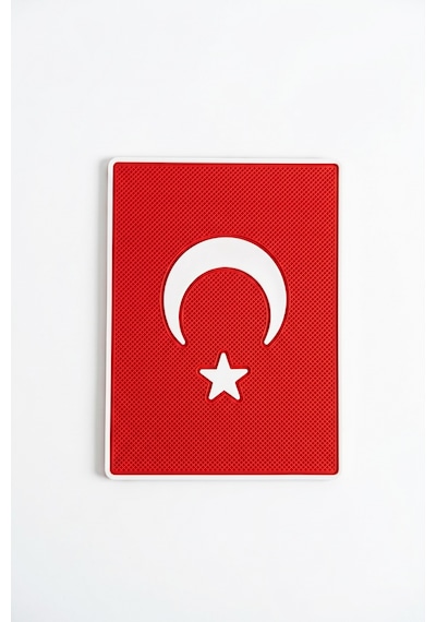 Türk Bayrağı Torpido Üstü Kaydırmaz Ped Telefon Gözlük Anahtar Tutucu