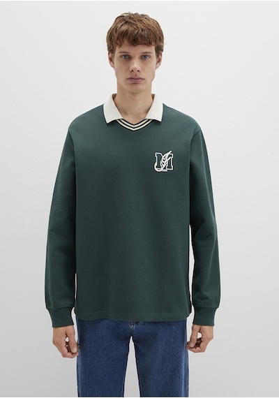 Mavi - M Logo Bisiklet Yaka Yeşil İnterlok Sweatshirt 0s10487-71539 Yeşil