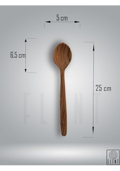 El Yapımı Tahta Ahşap Kaşık Mutfak Yemek Kaşığı 25cm