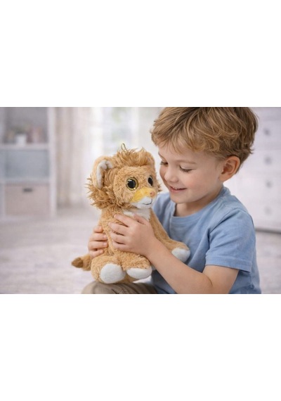 Peluş Cam Gözlü Hayvanlar 25 Cm - Aslan