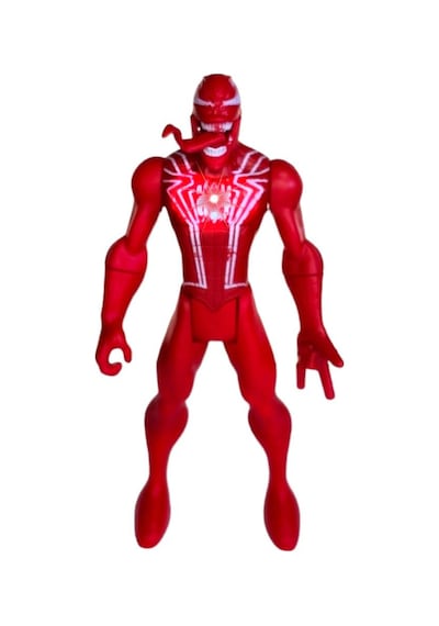 TıfılToys Kırmızı Symbiyot Detaylı Koleksiyon Figürü 16 Cm Işıklı Kırmızı Venom Figür Oyuncağı