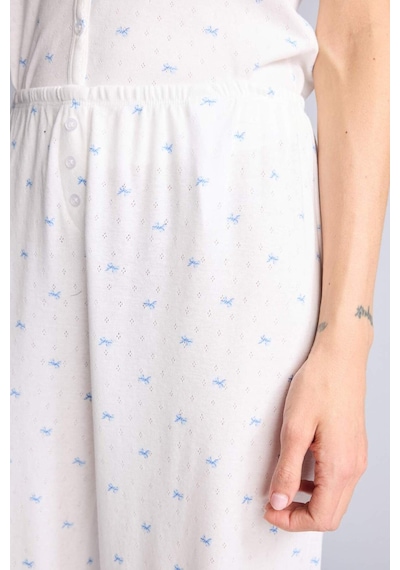 Defacto Çiçekli Pijama Altı G4626ax26smer98 Ekru-er98
