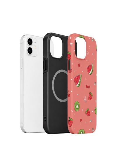 Apple iPhone Uyumlu 11 Vorian Çift Katmanlı Magsafe Kılıf Summer Fruit Crush