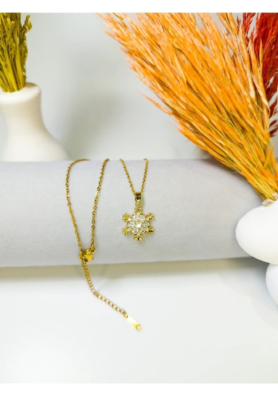 Kar Tanesi Kolye Gold | 14 Şubat Sevgililer Günü Hediyesi | Kadın
