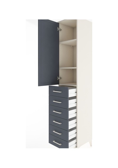 Hyperion Dolap 3 Raflı 6 Çekmeceli Tek Kapaklı 44x44x221 Ayta... Aytaşı