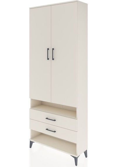 Arges Dolap 3 Raflı 2 Çekmeceli Tek Askılı 88x30x221 Aytaşı-a... Aytaşı
