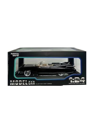 Hobbiez World Cadillac Eldorado Biarritz Convertible Diecast 1959 Siyah Model Araba