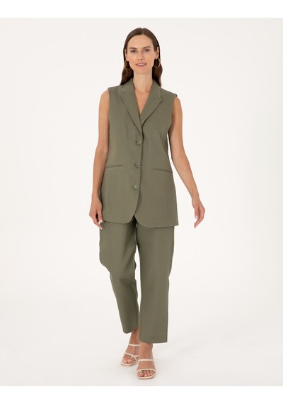 Pierre Cardin Kadın Haki Pantolon 50299985-vr027