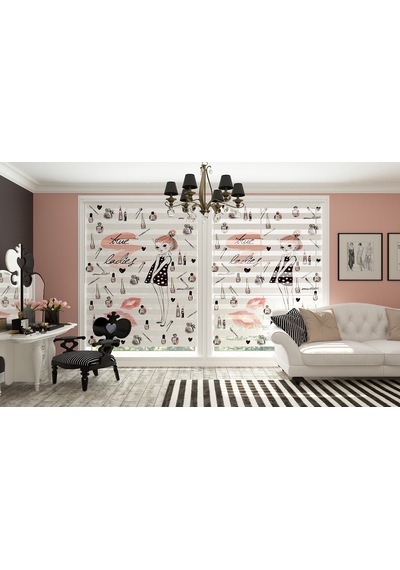 True Ladies Dijital Baskı Piliseli Zebra Stor Perde