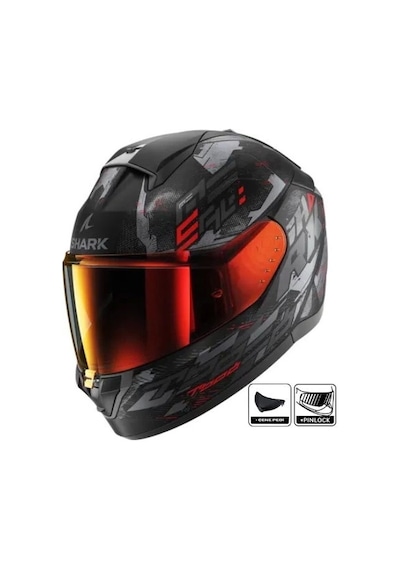 Shark Rıdıll 2 Molokai Mat Kapalı Kask Siyah Kırmızı