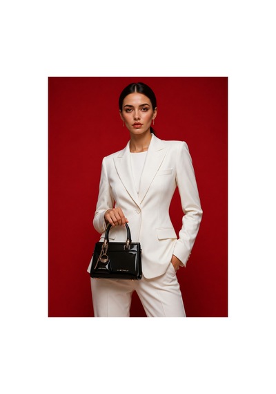 Just Polo İthal Premium Rugan Kadın Çantası Ebat Boy: 14 Cm En : 20 Cm Siyah