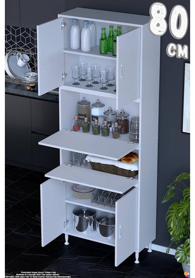 Derin 80 Cm 6 Kapaklı Çok Amaçlı Mutfak Kiler Dolabı Organizer Banyo Çocuk Odası Boy Dolabı Beyaz Derin 80 Cm 6 Kapaklı Çok Amaçlı Mutfak Kiler Dolabı Organizer Banyo Çocuk Odası Boy Dolabı Beyaz