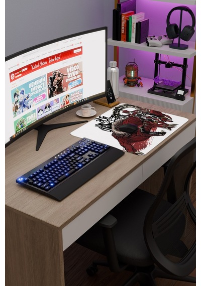 Monster Hunter: World Dikişli Kauçuk Oyuncu Mousepad V5 - 48x40 Xl Gaming Mouse Pad