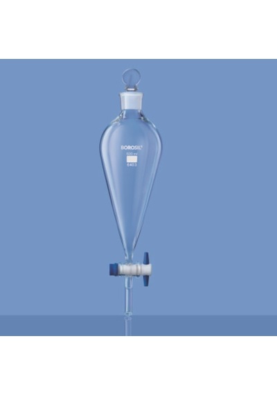 Ayırma Hunisi 125 Ml- Teflon Musluk - Cam Tıpalı - Borosilikat
