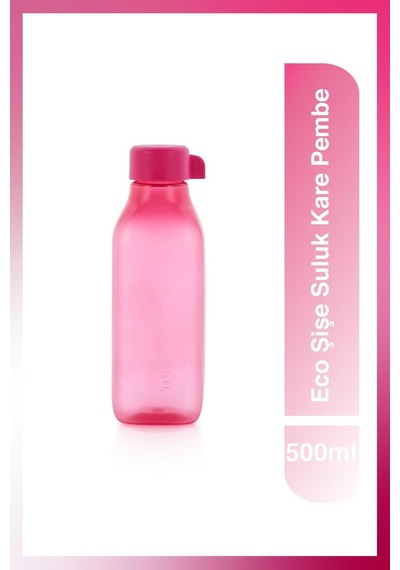 Eco Şişe Suluk Kare 500 Ml Pembe Pembe