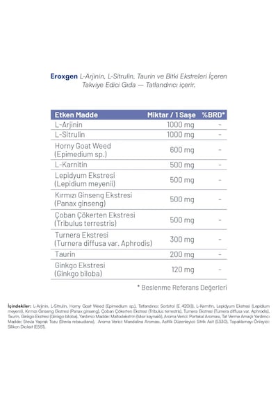 Eroxgen 30 Saşe