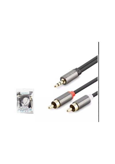 Hadron Hdx1068 3.5mm To 2rca Kablo 2lıne Gold 3m Siyah