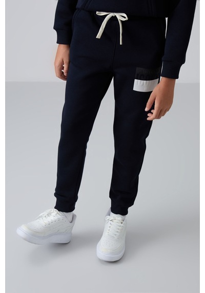 Tommylife Tommy Life Lacivert Pamuklu Kalın İçi Tüylü Yumuşak Dokulu Standart Fit Baskılı Erkek Çocuk Eşofman Takım - 11 Lacivert