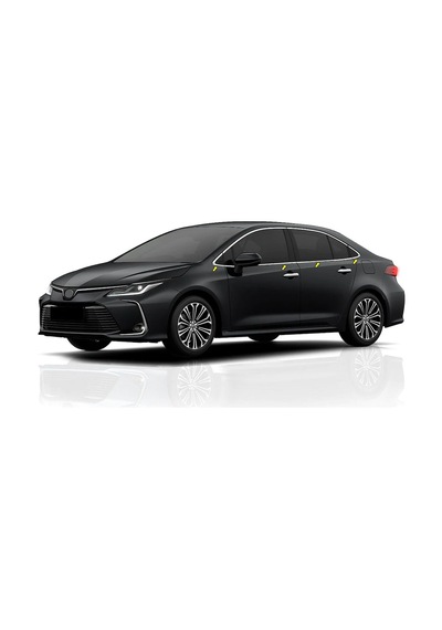 Toyota Corolla Uyumlu Alt Cam Çıtası Kromu Nikelajı 2019-2020-2021 8 Prç