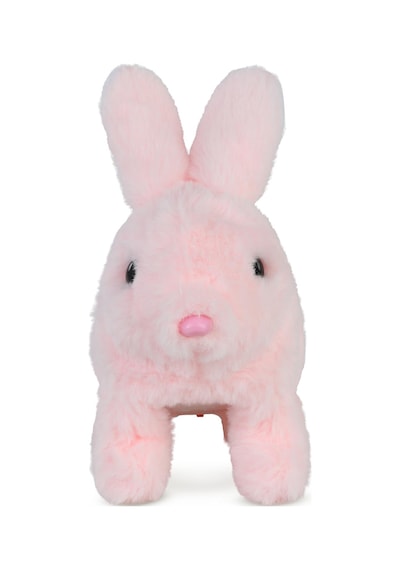 Vardem Sesli Hareketli Pelüş Evcil Tavşan - Pembe