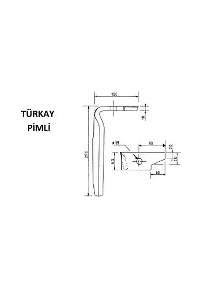 Eurozappa Türkay Pimli Dik Freze İthal Rötovatör Bıçağı-2 Adet