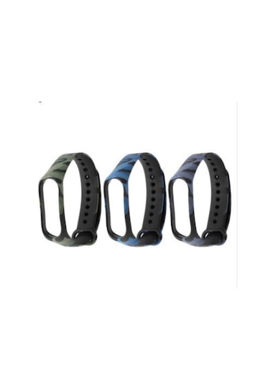 Xiaomi Mi Band 3 Ve 4 Akıllı Bileklik Tme Kordon Kamuflaj Desen