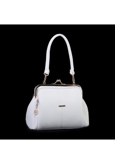 Nas Bag Burslu Klipsli Vintage Omuz Ve Çapraz Çanta 23x20 Cm Ebatlarındadır Beyaz Lopez Beyaz